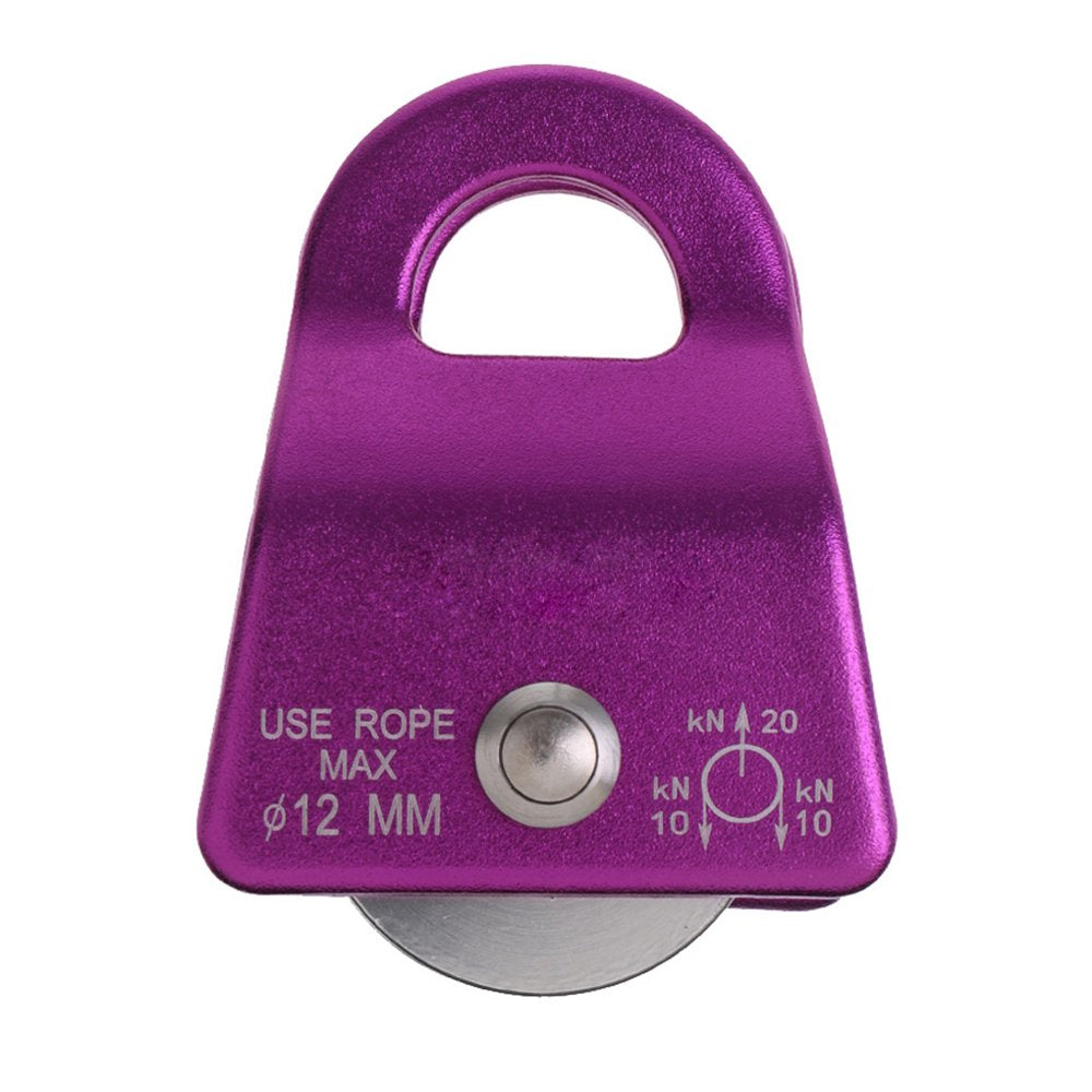 Climbing Side Swing Pulley Climber Hardware Safety Accessory Purple 2 Pieces