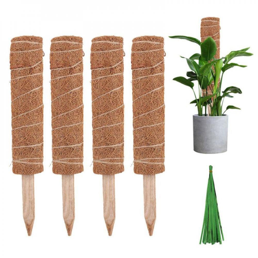 Clearance!4Pcs Plant Stand Coir Moss Totem Pole Coconut Sticks Plants Climbing Fram Greenhouse Plant Holder Garden Tools
