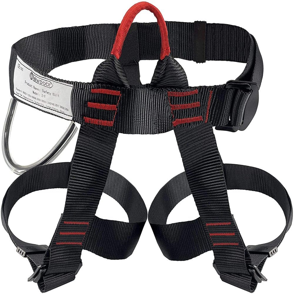 Climbing Harness, Mountaineering Rock Climbing Harness, Half Body Harness for Rappelling Fire Rescuing Tree Climbing,Black