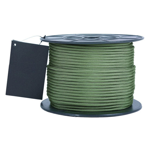 Climbing Rope Non-Slip Survival Rope Portable Hiking Safety Cord for Outdoor Activity, Army Green