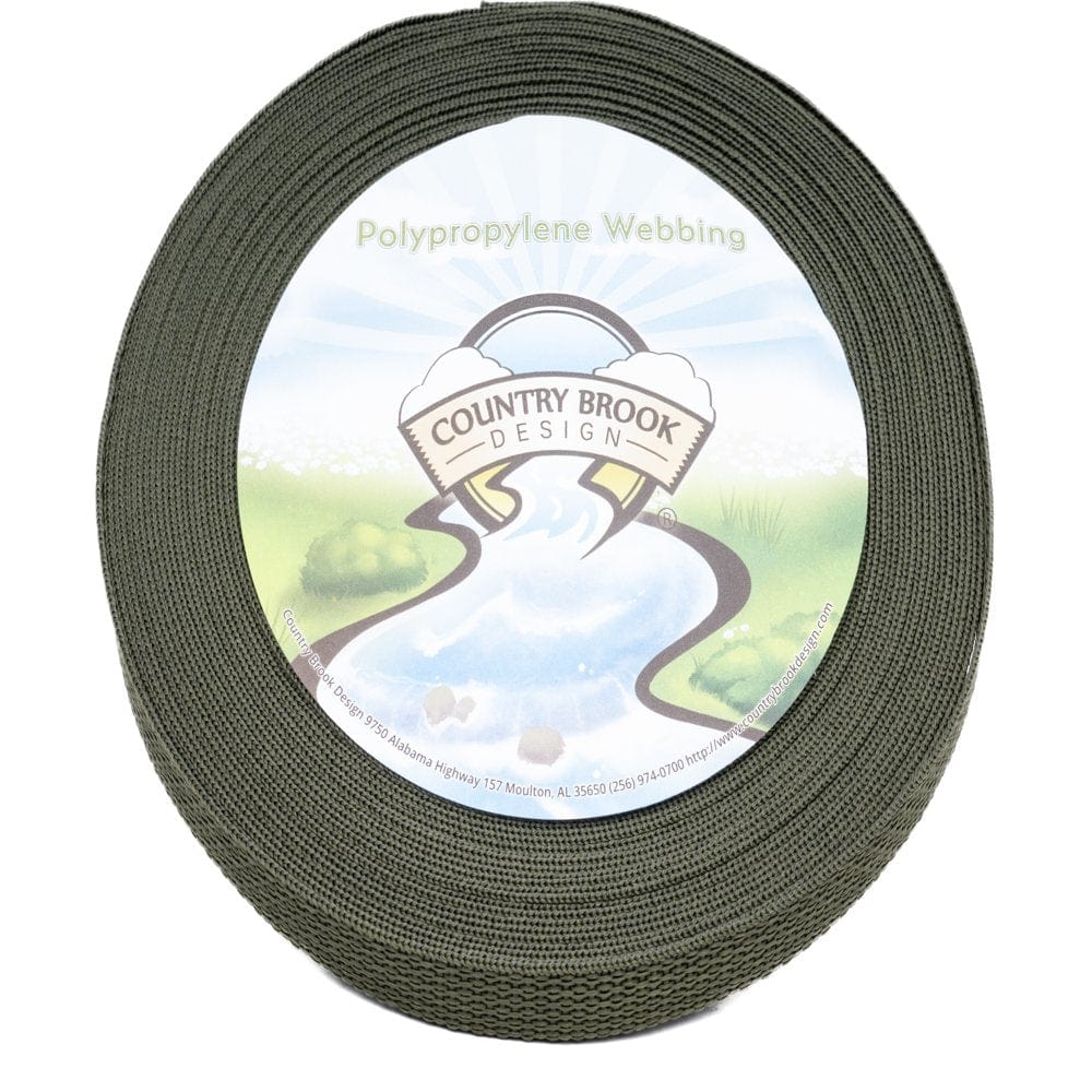 Country Brook Design® 1/2 Inch Dark Green Polypro Webbing, 10 Yards