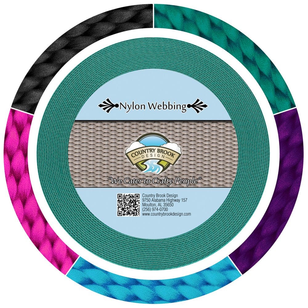 Country Brook Design® 1/2 Inch Seafoam Heavy Duty Nylon Webbing, 10 Yards