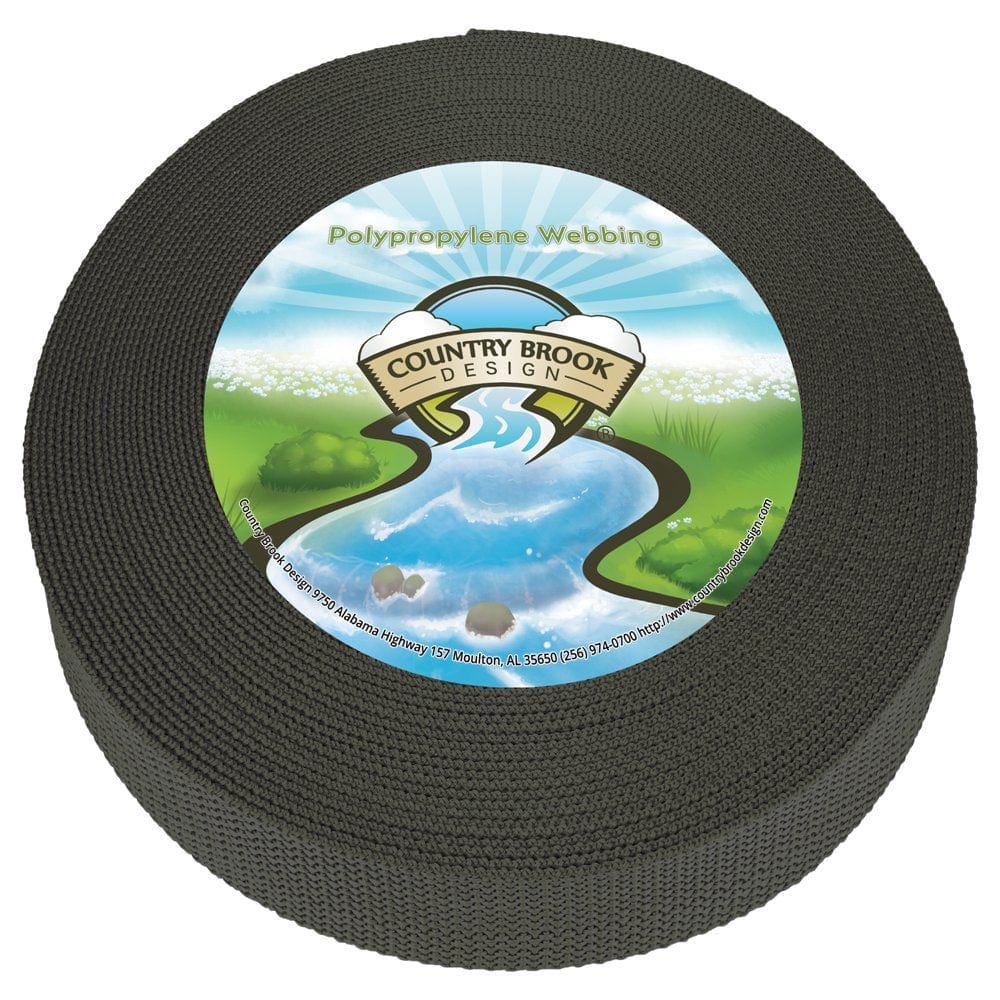 Country Brook Design® 1 Inch Brown Heavy Polypropylene Webbing, 25 Yards