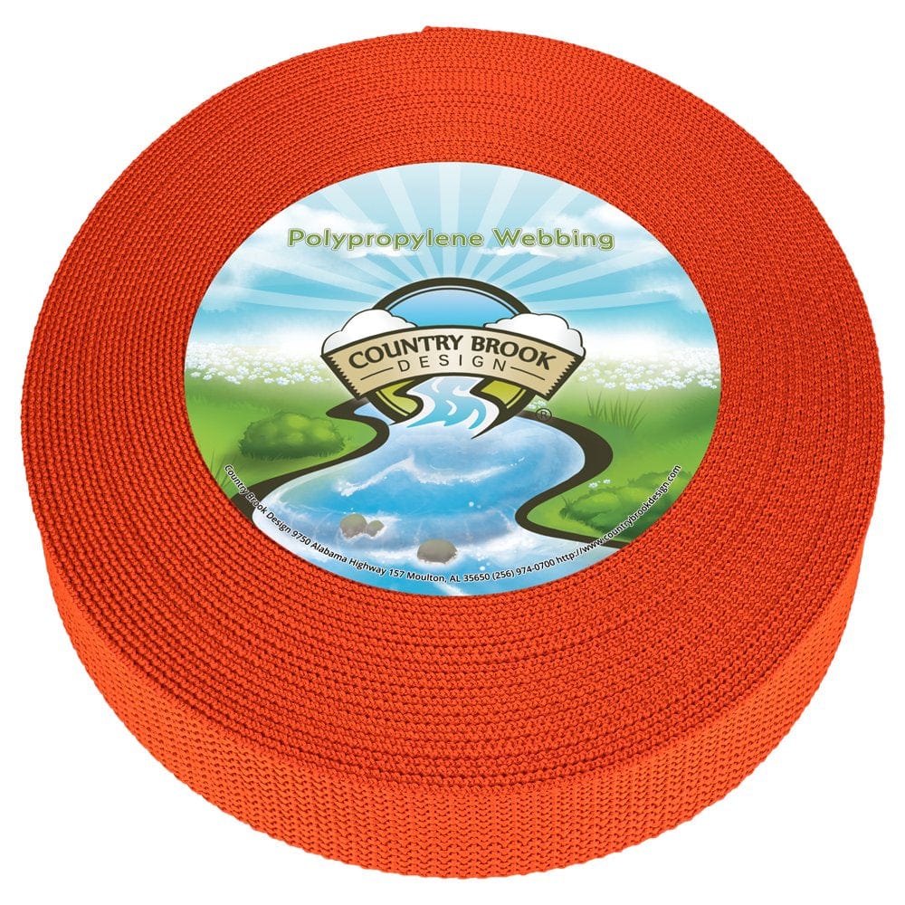 Country Brook Design® 1 Inch Brown Heavy Polypropylene Webbing, 25 Yards