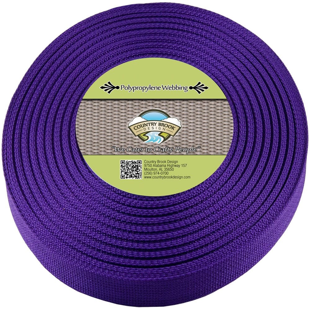 Country Brook Design® 1 Inch Brown Heavy Polypropylene Webbing, 25 Yards