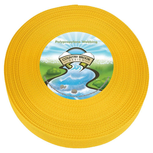 Country Brook Design® 1 Inch Yellow Polypro Webbing, 10 Yards