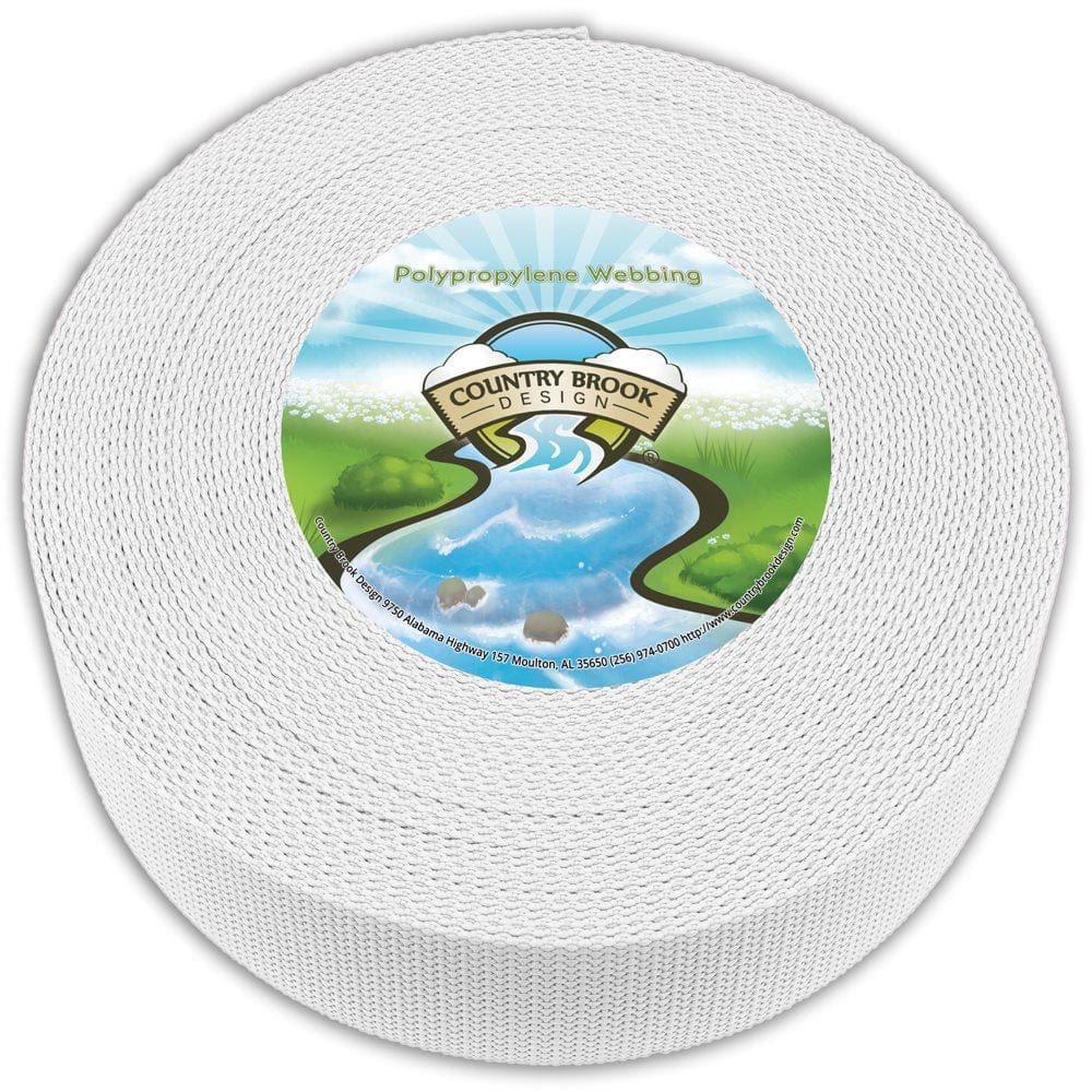 Country Brook Design® 2 Inch White Heavy Polypro Webbing, 10 Yards