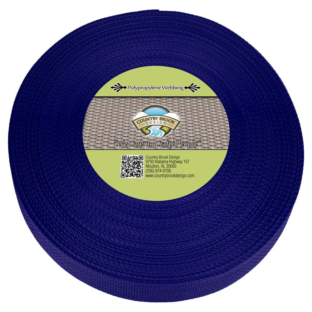 Country Brook Design® 3/4 Inch Royal Blue Polypro Webbing, 100 Yards