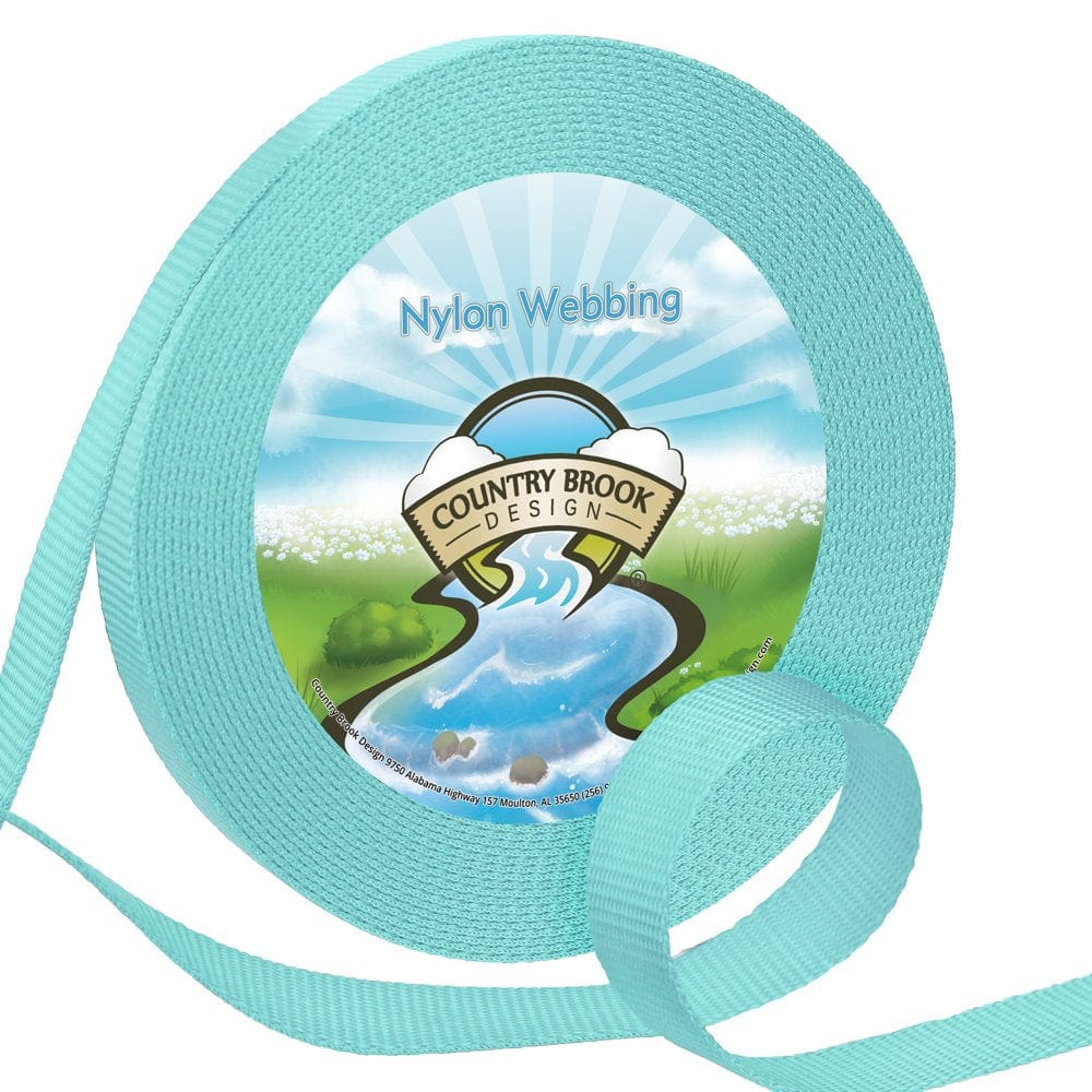Country Brook Design&Reg; 1 Inch Ice Blue Heavy Nylon Webbing