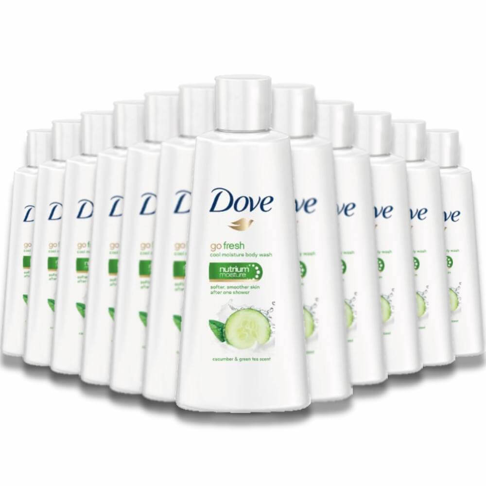 Dove - Go Fresh Cool Moisture Body Wash, Cucumber & Green Tea Scent - 3.0 Oz - 24 Pack
