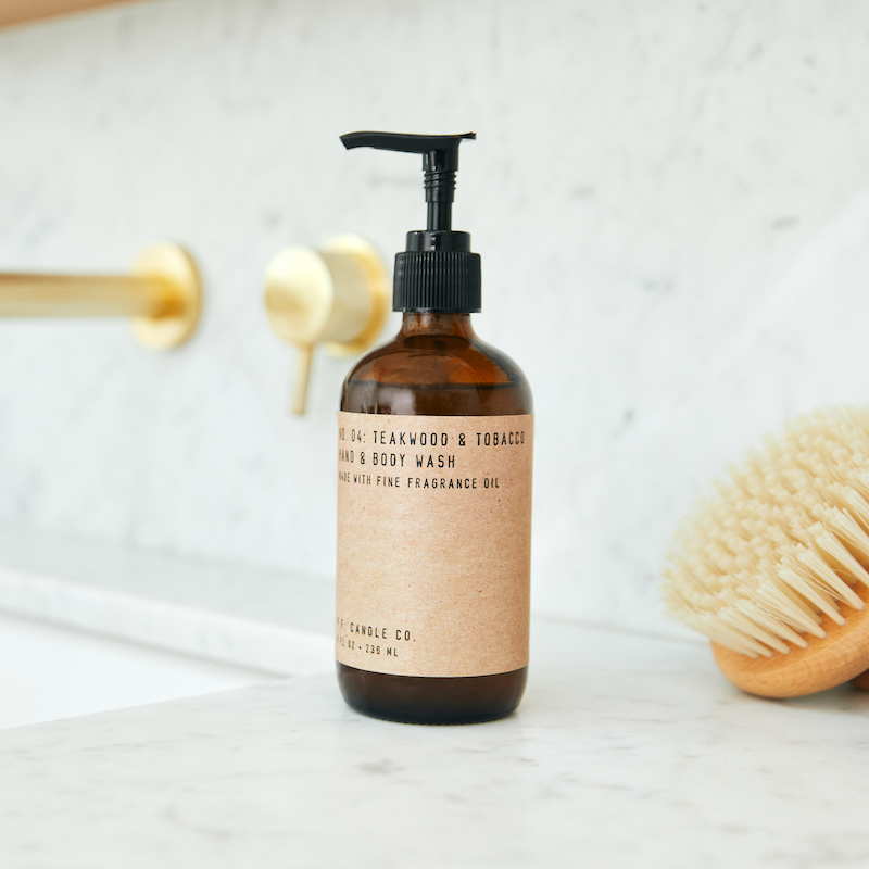 P.F. Candle Co. Hand & Body Wash in Teakwood & Tobacco