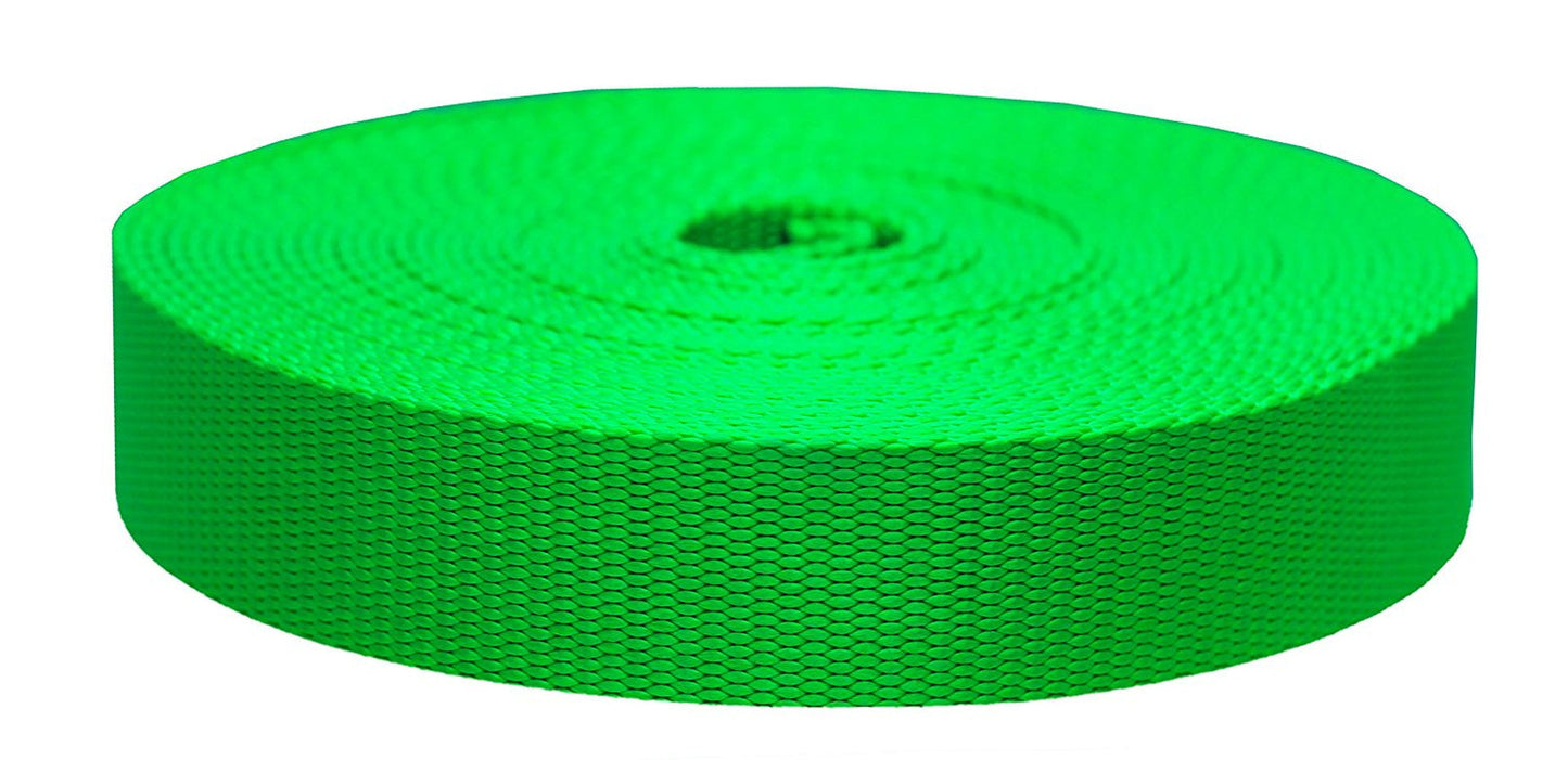 Strapworks 3/4 Inch X 10 Yards Colored Flat Nylon Webbing Strap
