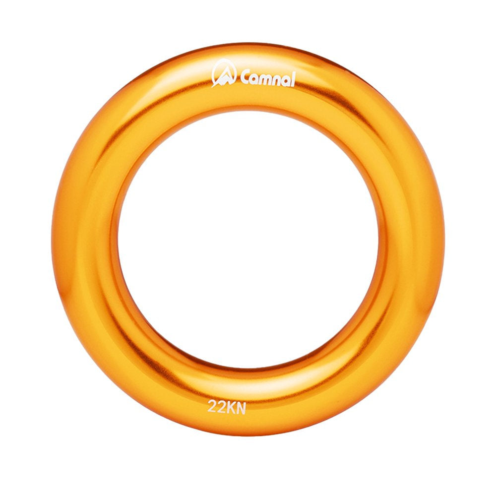 SANAG Climbing Belay Device Exquisite Simple Belaying Tools Professional Fixing Accessories Convenient Metal Ring for Outdoor Sport Golden, Big