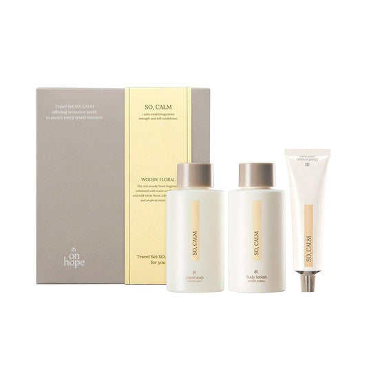 on hope Travel Set (Liquid soap 100mL+Body lotion 100mL+Hand cream 30mL)
