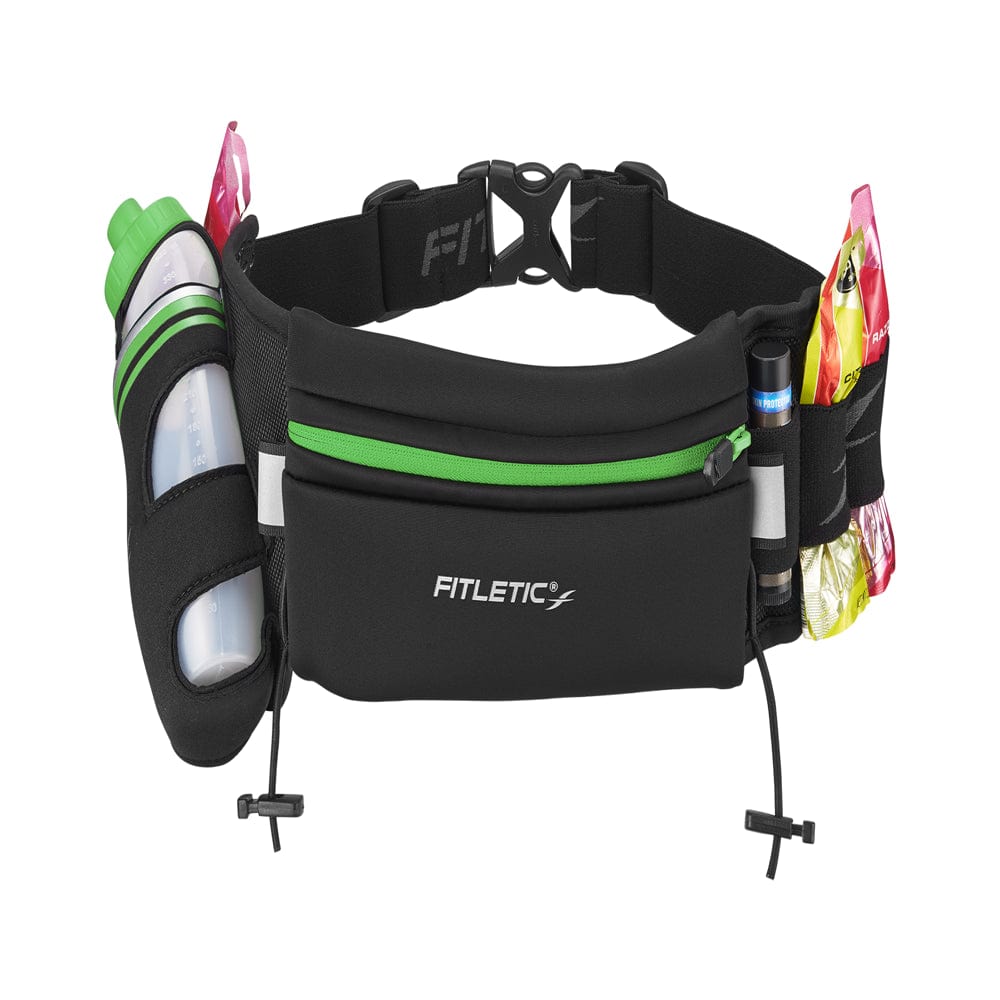 Fitletic Fully Loaded Water and Gel Belt : BLK / RED Zip, L/XL