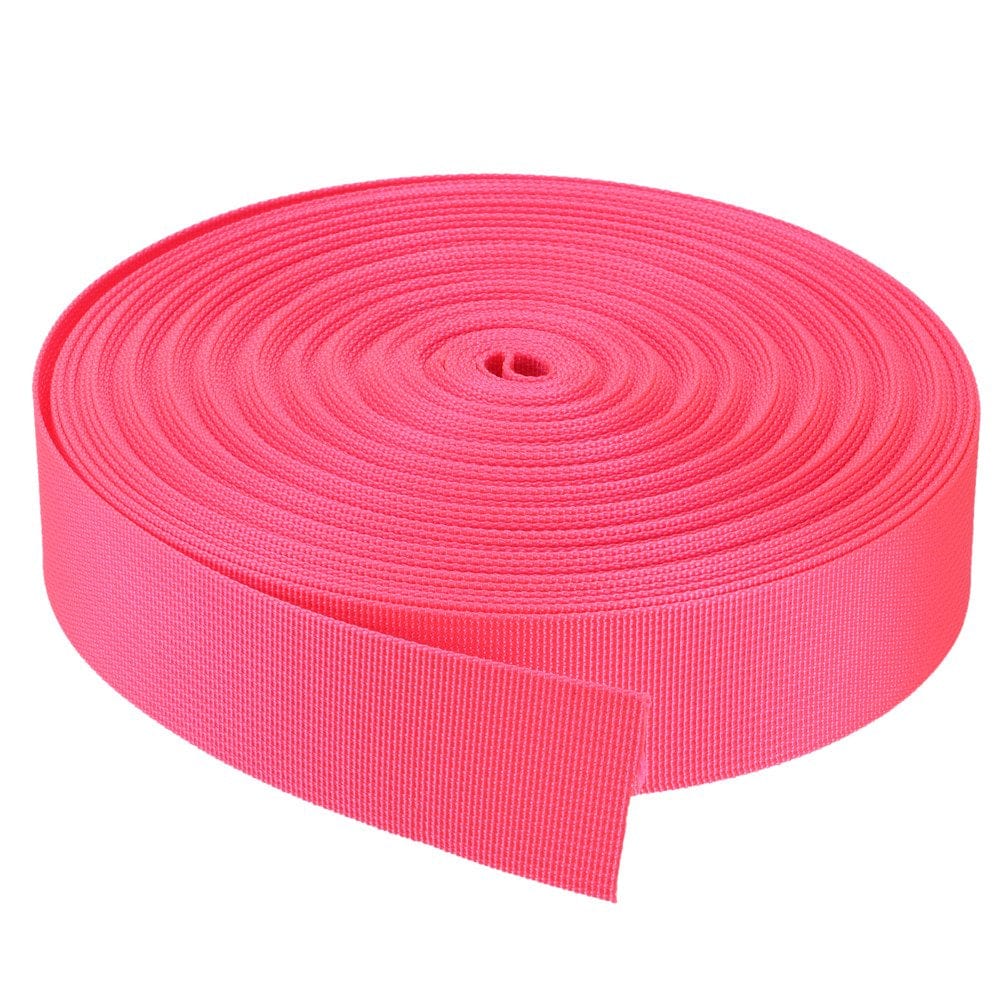 Flat Nylon Webbing Strap 1.5 Inch 25 Yards Black for Backpack, Luggage-Rack