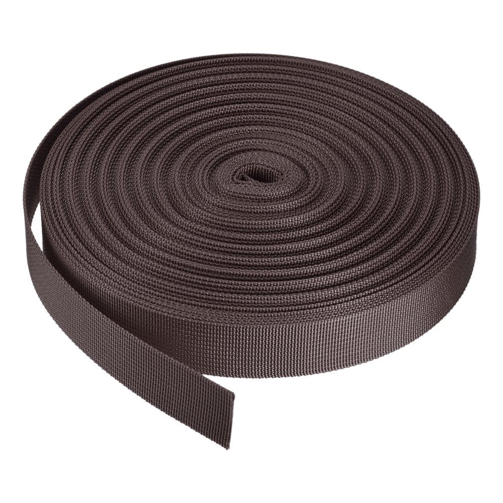 Flat Nylon Webbing Strap 1 Inch 25 Yards Black for Backpack, Luggage-Rack