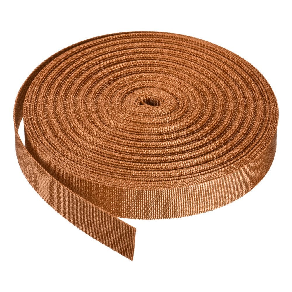 Flat Nylon Webbing Strap 1 Inch 25 Yards Black for Backpack, Luggage-Rack