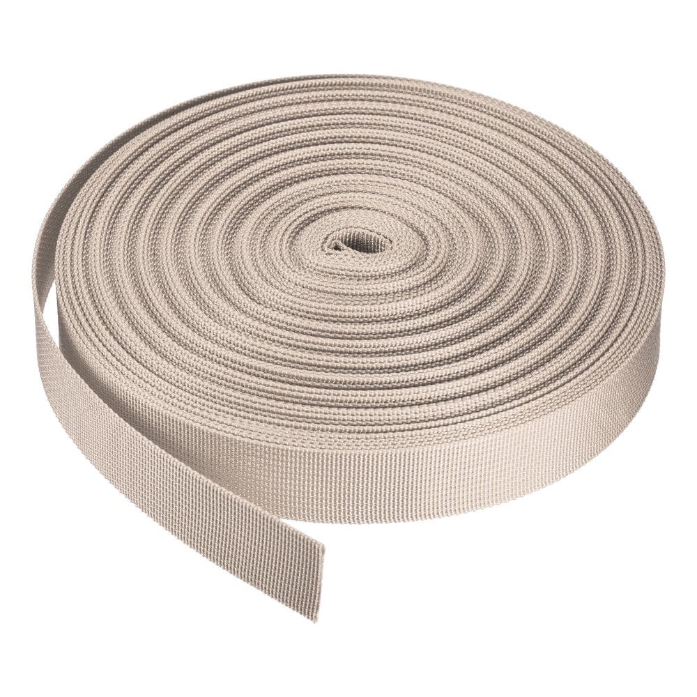 Flat Nylon Webbing Strap 1 Inch 25 Yards Black for Backpack, Luggage-Rack