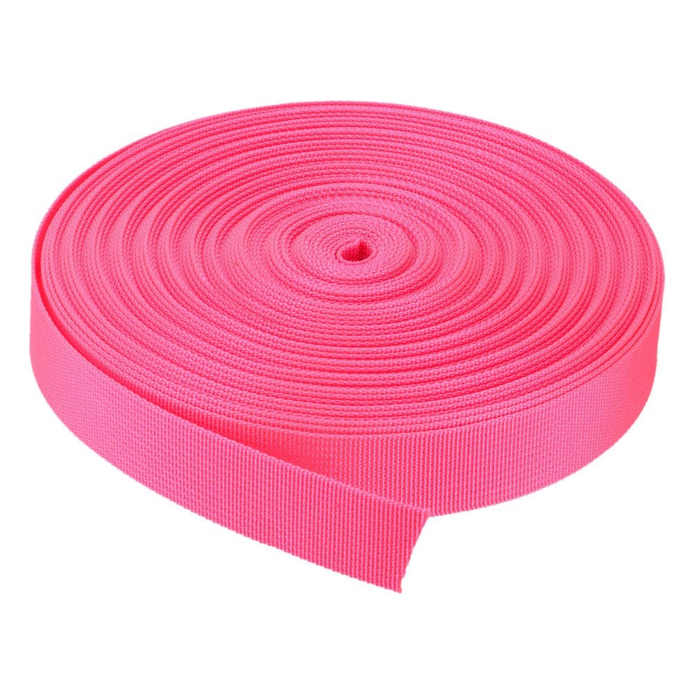 Flat Nylon Webbing Strap 1 Inch 25 Yards Black for Backpack, Luggage-Rack