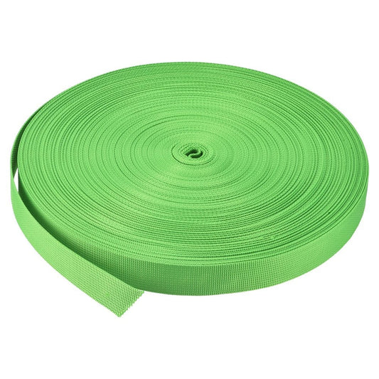 Flat Nylon Webbing Strap 1 Inch 50 Yards Bluish Green for Backpack, Luggage-Rack