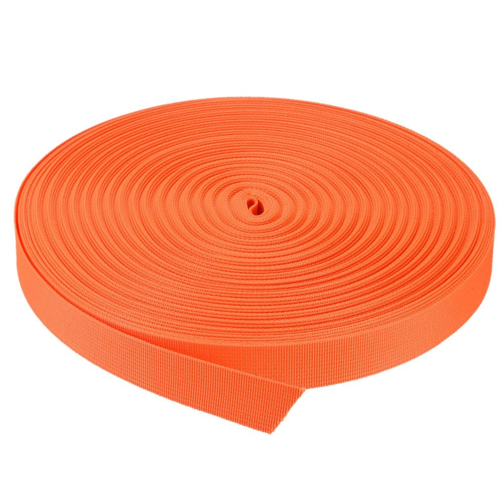 Flat Nylon Webbing Strap 1 Inch 50 Yards Bluish Green for Backpack, Luggage-Rack