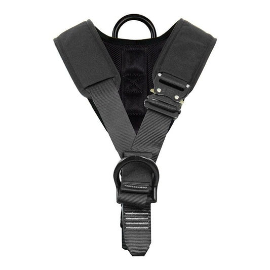 Fusion Climb Spartacus Tactical EVA Padded Adjustable Zipline Harness Chest Piece 23Kn M-XL Black