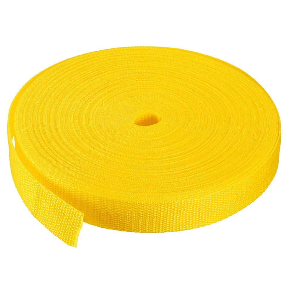 Heavyweight Polypropylene Webbing Strap 1" 25 Yards Brick Red Strapping Band for Outdoor