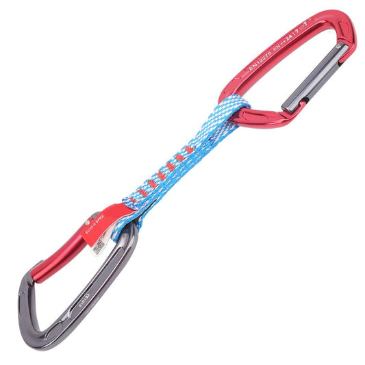 Higoodz CAMNAL Outdoor Climbing Quickdraw Set Straight Gate and Bent Gate Carabiner 27Cm,Quickdraw Set,Climbing Quickdraw Set