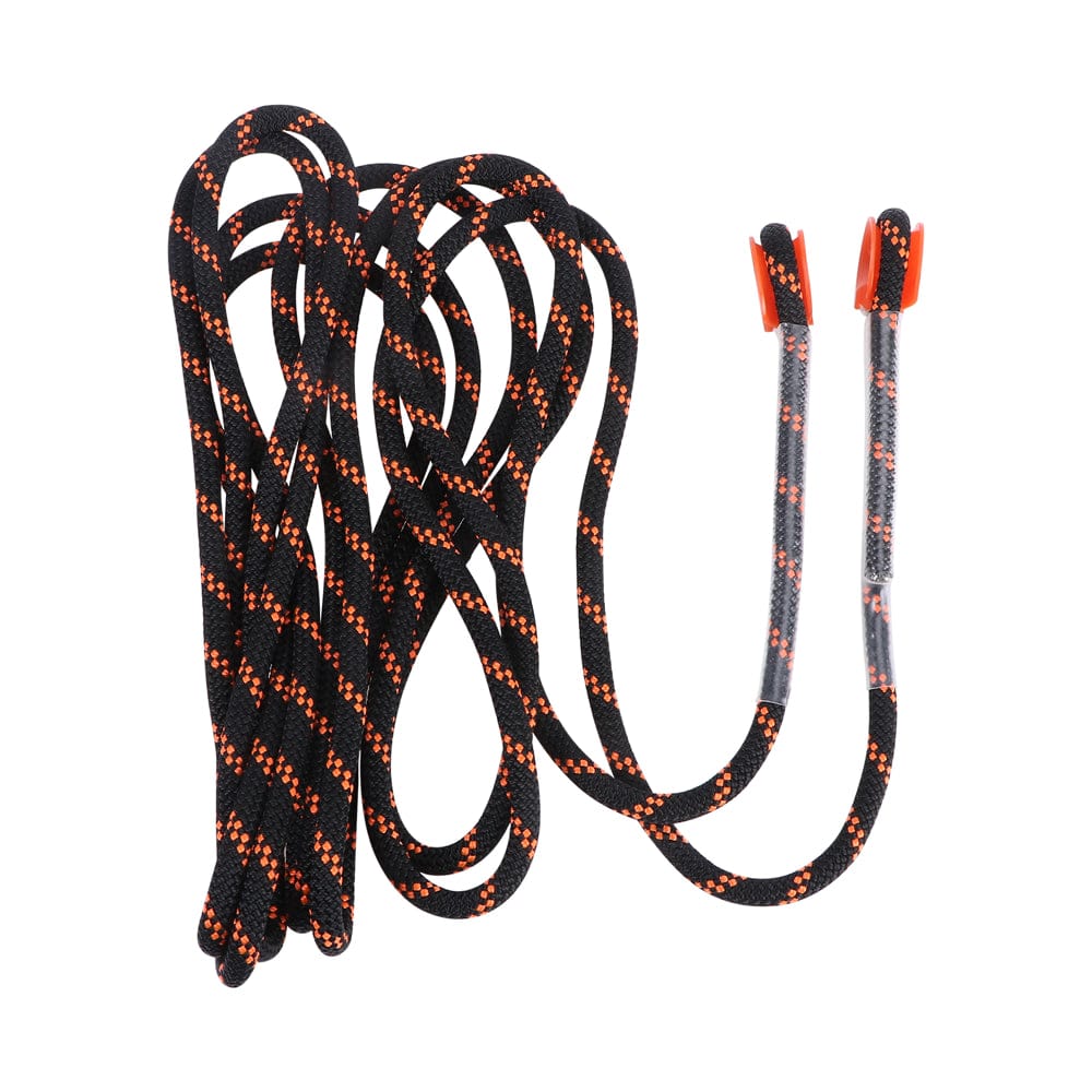 HOMEMAXS 1PC 8Mm Thickness Tree Climbing Safety Sling Cord Rappelling Rope Equipment for Outdoor (Black and Orange, 5 Meter)
