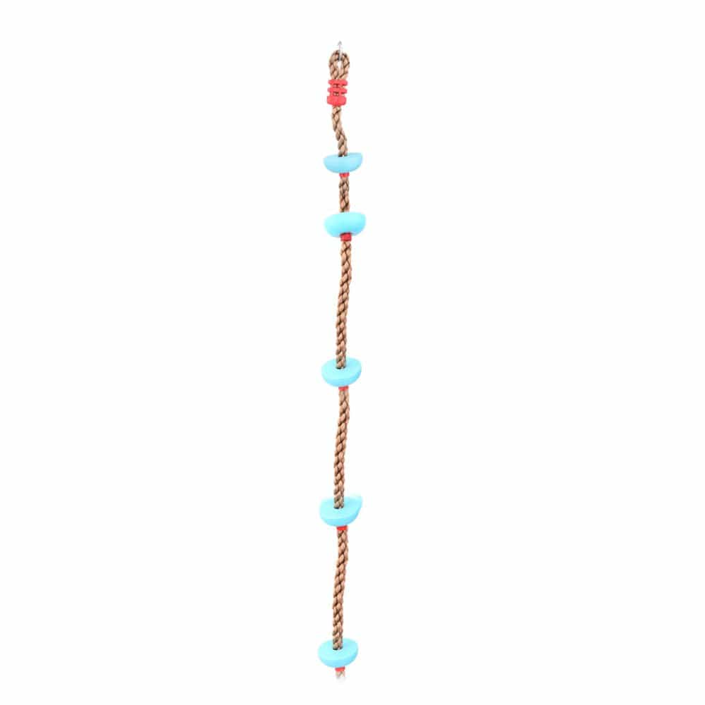 Kids Climbing Rope with 5 Knots - Blue