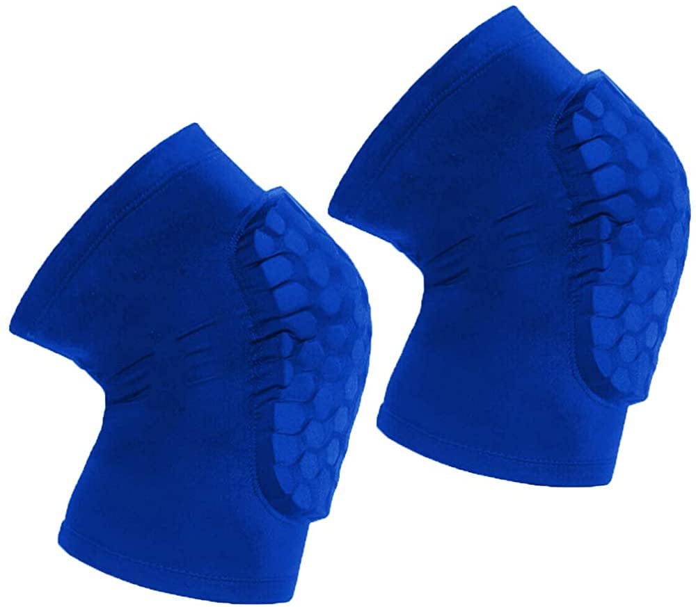 Knee Sleeve Pair Kneepad Pads Crashproof Antislip Basketball Leg Sleeve Protective Pad Support Guard Padded Breathable Compression Wear Hexpad - 2 Packs
