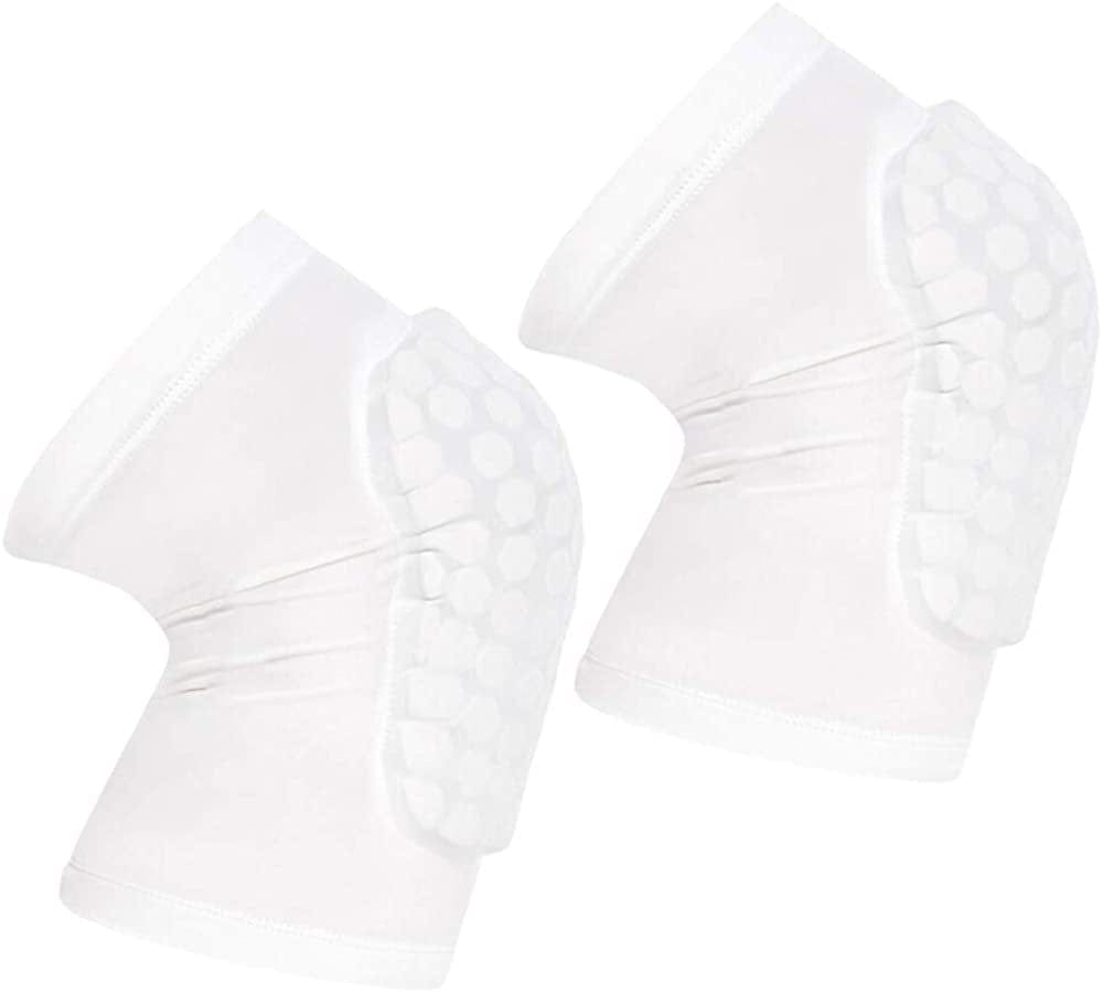 Knee Sleeve Pair Kneepad Pads Crashproof Antislip Basketball Leg Sleeve Protective Pad Support Guard Padded Breathable Compression Wear Hexpad - 2 Packs