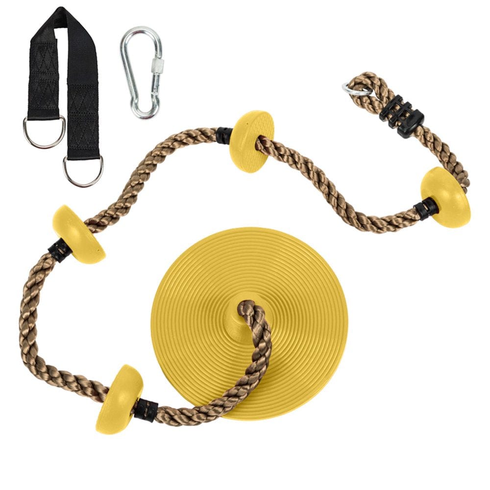Mirabranlly Tree Climbing Rope and Kids Disc Swing Seat Set Outdoor Backyard Playground Accessories