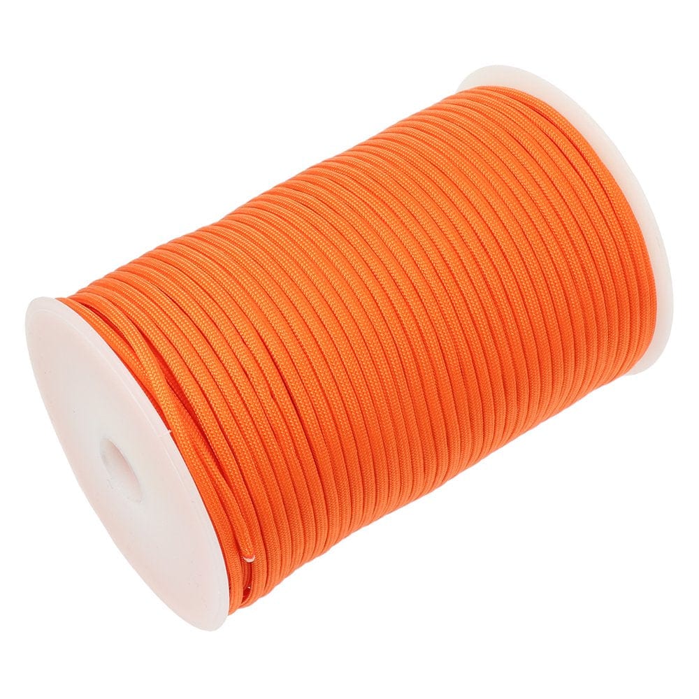 NUOLUX 100M Climbing Rope Safety Sling Rappelling Rope 4Mm Diameter Auxiliary Cord for Outdoor Climbing Camping Parachuter (Khaki)