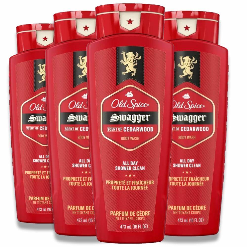 Old Spice -  Swagger Scent of Confidence, Body Wash for Men - 16 Oz - 4 Pack
