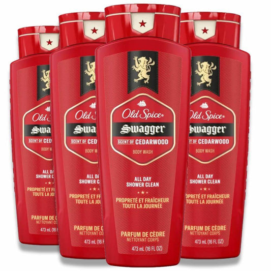 Old Spice -  Swagger Scent of Confidence, Body Wash for Men - 16 Oz - 4 Pack