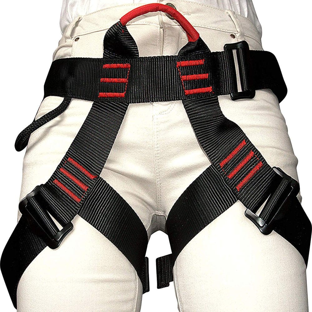 Rock Climbing Harness + Lanyard - Safety Belt for Men Woman - Tree Climbing