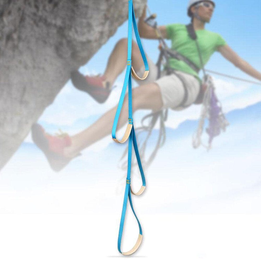 Rock Climbing Rope Step Ladder, 110Cm Wear Resistant Climbing Strap Ladder, Hanging Rope, Webbing Ladder Aid Tool for Climbing