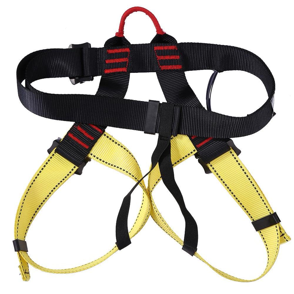 Tiyuyo Outdoor Rock Climbing Harness Waist Support Half Body Safety Belt (Yellow)