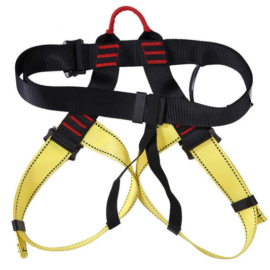 Tiyuyo Outdoor Rock Climbing Harness Waist Support Half Body Safety Belt (Yellow)