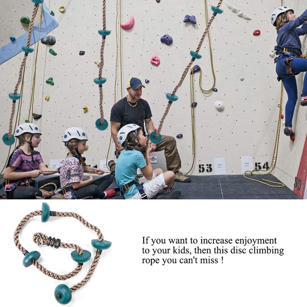 TOPINCN Climbing Disc, Children Swing Disc Climbing Rope Kids Playground Equipment Toys,