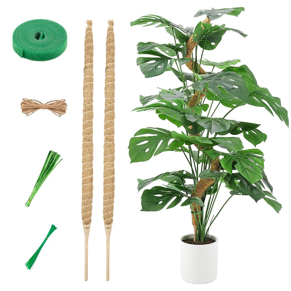 Tzou 1PCS 45Inch Moss Pole for Plant Monstera Bendable Plant Sticks Support Plant Stakes for Indoor Plants Moss Poles for Climbing Plants Growth Coco Coir Pole Plant Support Accessories