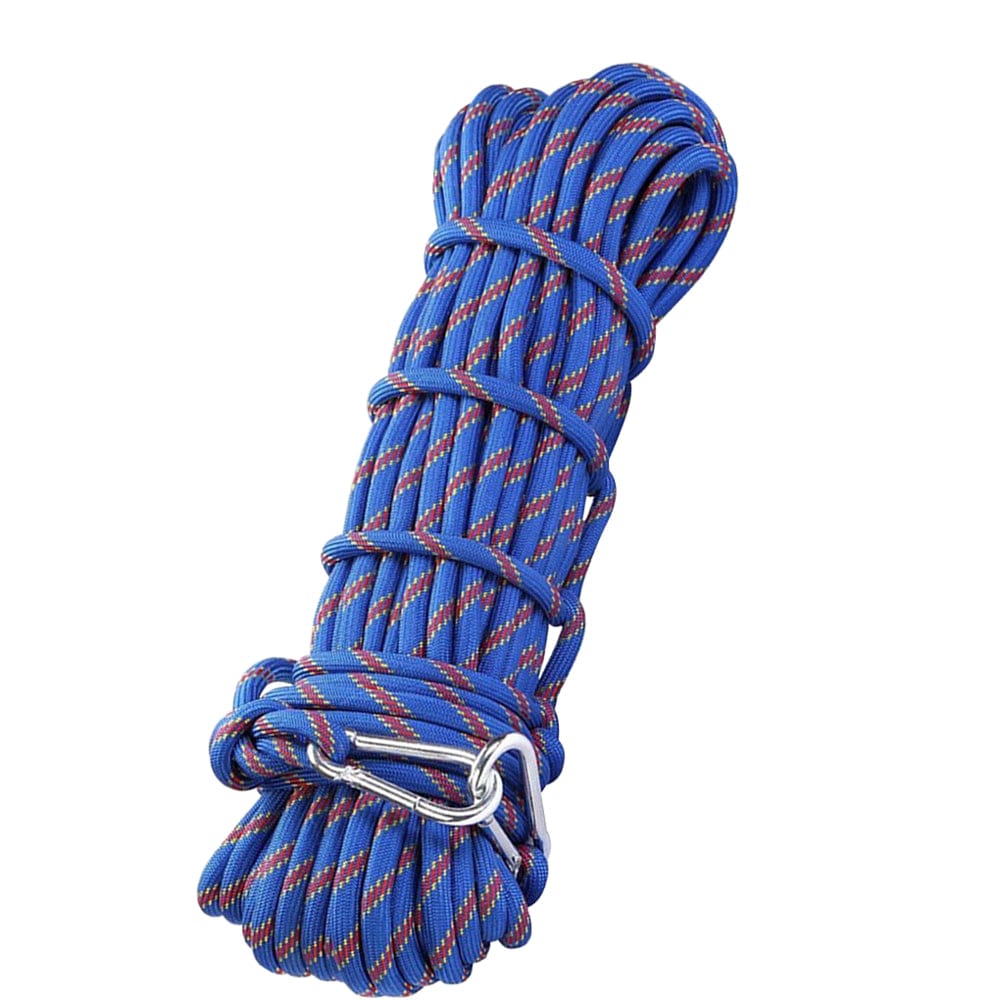 XINDA 10Mm 3KN Outdoor Rope Climbing Safety Paracord Insurance Escape Rope Wild Trekking Survival Tool Blue 10M