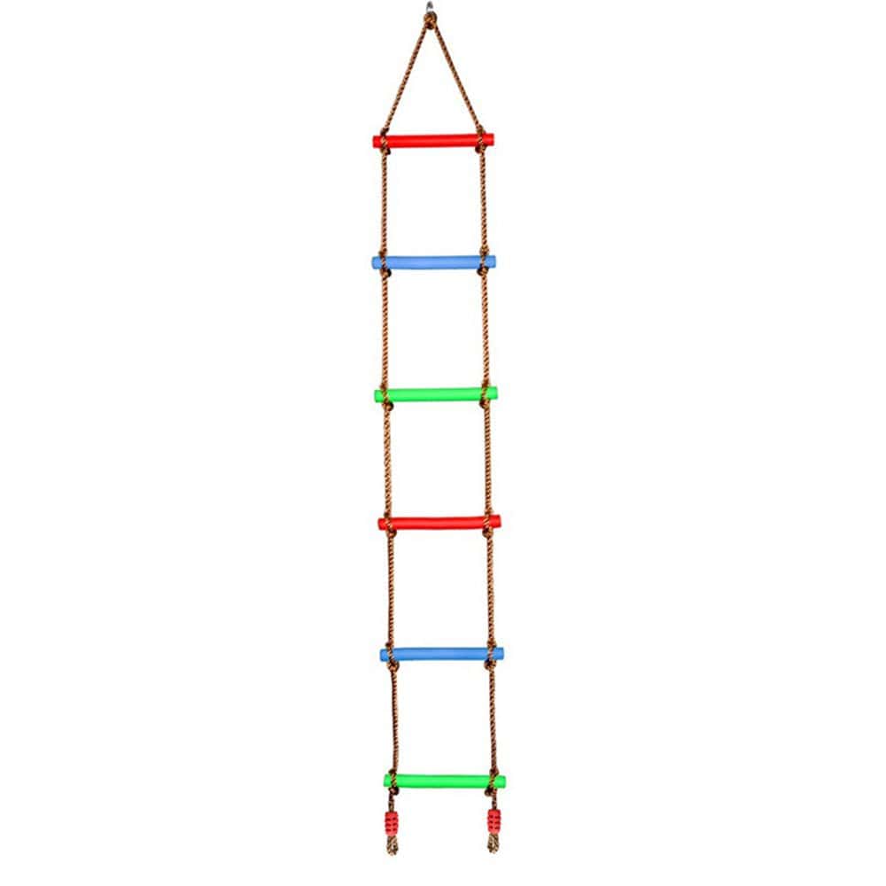 Yfmall Playground Backyard Climbing Swing Rope Ladder Accessories Game Toy for Kids