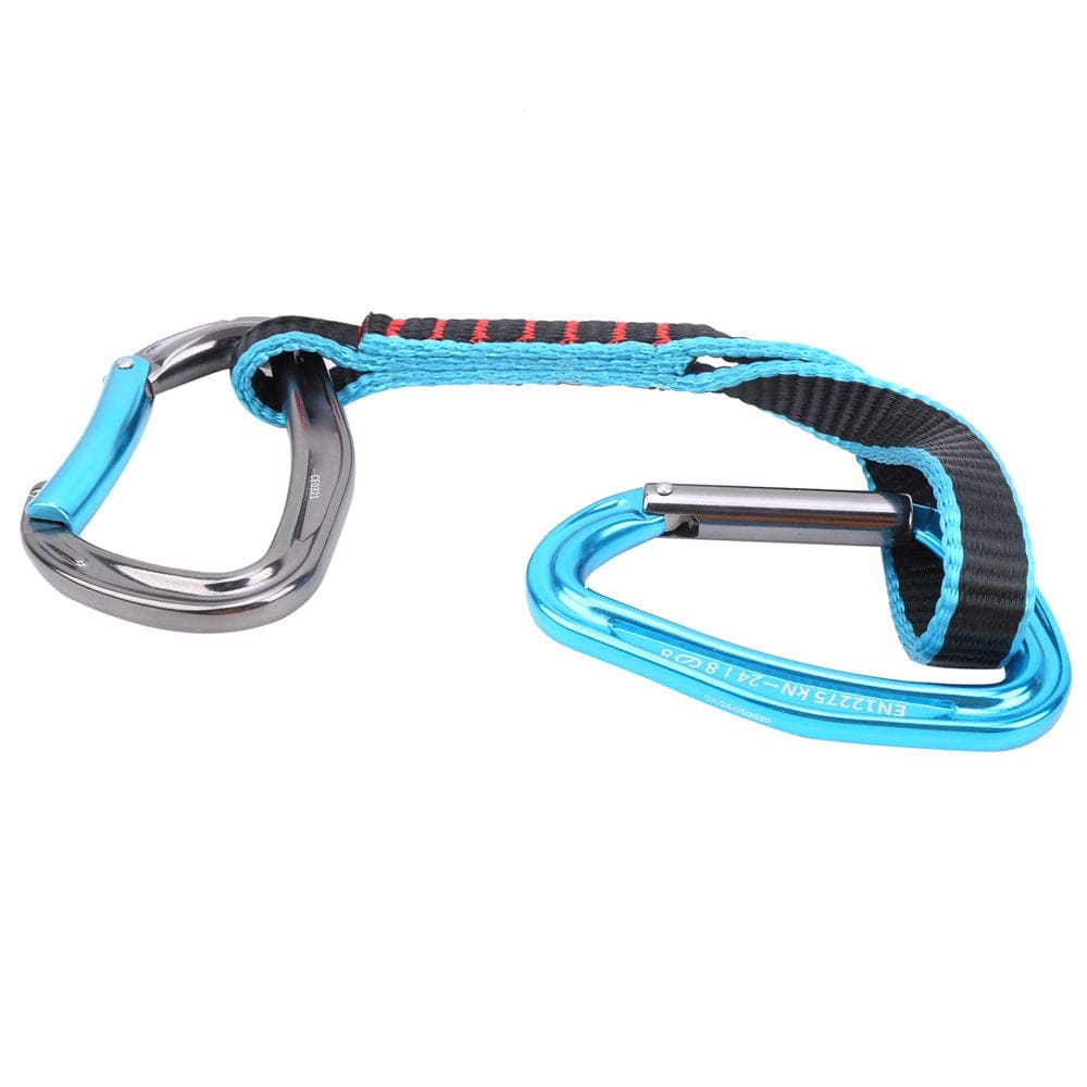 YLSHRF Camnal 38CM Extenders Straight Bent Carabiner Rock Climbing Quickdraw Sling,Camnal Quickdraw Sling,Straight Bent Carabiner