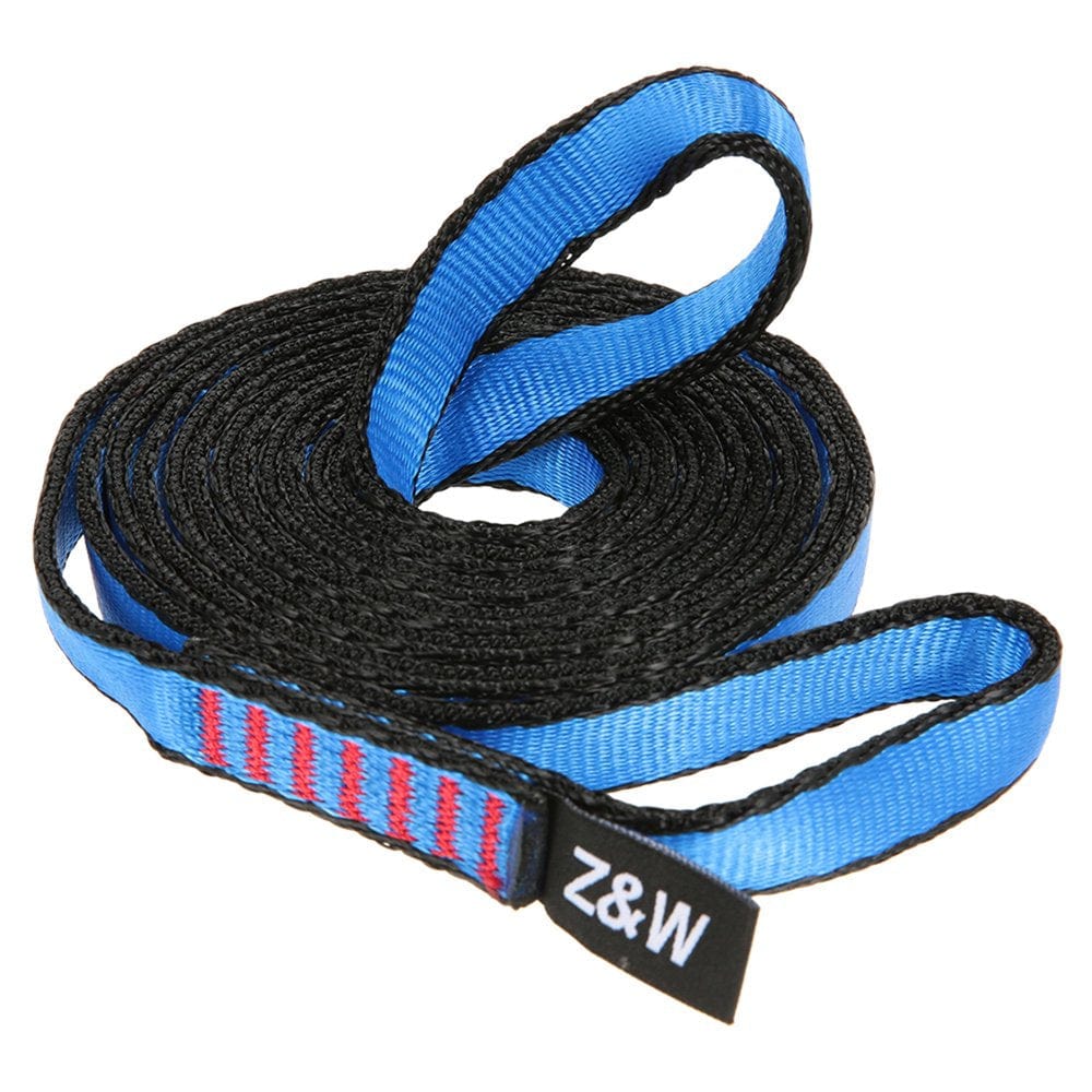 Z&W 23KN 16Mm 150Cm/4.9Ft Rope Runner Webbing Sling Flat Strap Belt for Mountaineering Climbing Caving Rappelling Rescue Engineering