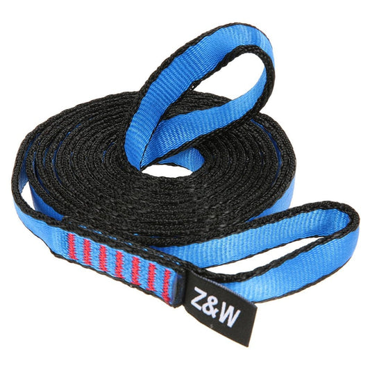 Z&W 23KN 16Mm 150Cm/4.9Ft Rope Runner Webbing Sling Flat Strap Belt for Mountaineering Climbing Caving Rappelling Rescue Engineering
